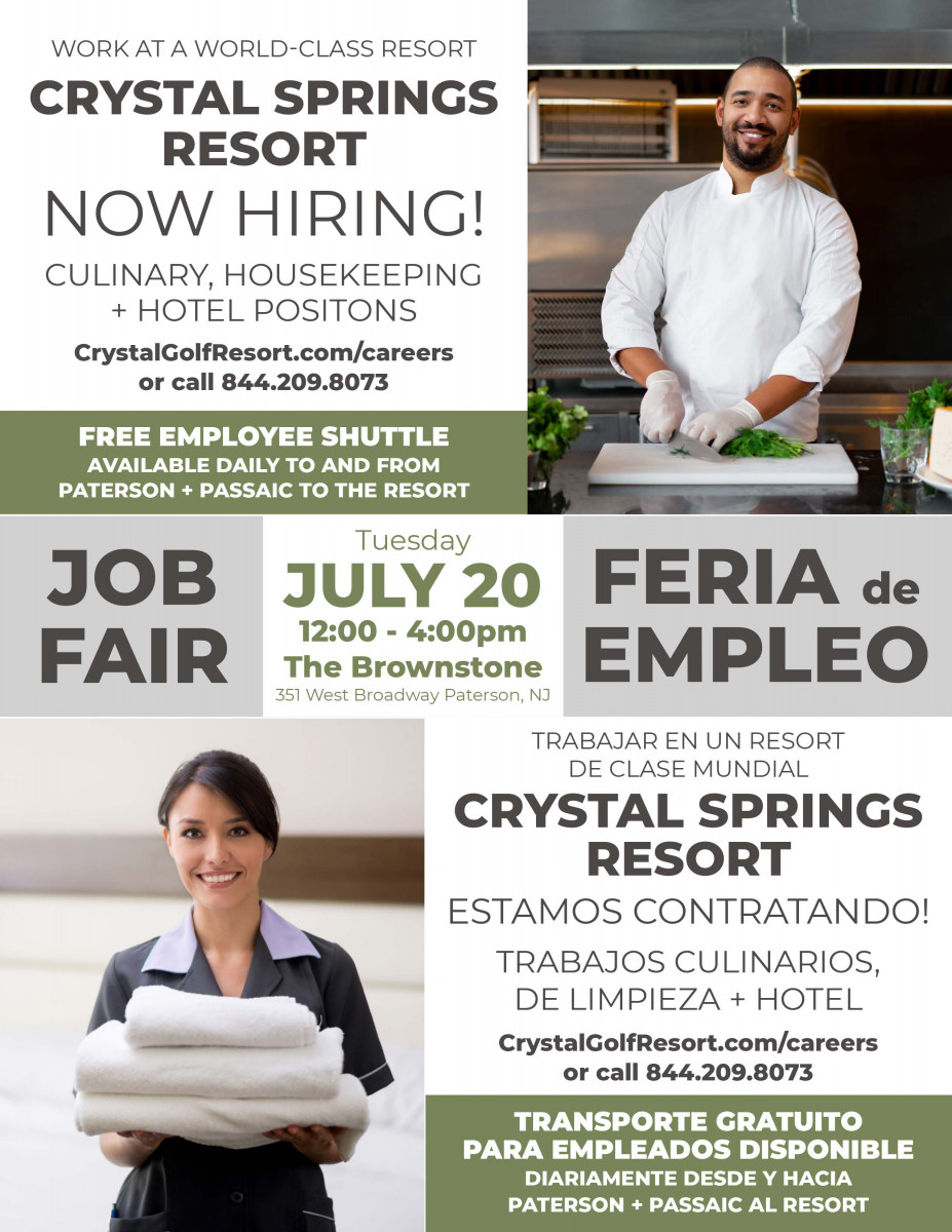 Crystal Springs Job Fair Flyer Passaic County One Stop Career Center