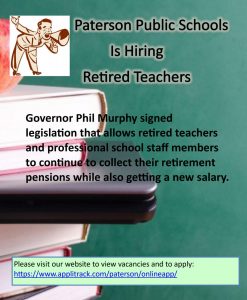 Paterson Public Schools – Retired Teachers Recruitment