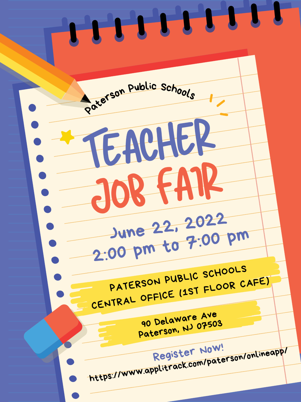 Paterson Public Schools Teacher Job Fair Flyer Passaic County One