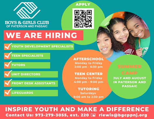 Boys & Girls Club Job Fair Flyer - Passaic County One Stop Career Center