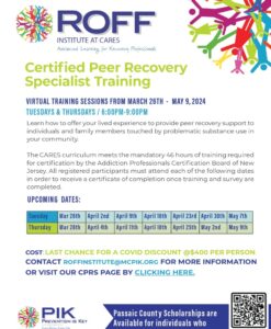 PEER RECOVERY COURSE SCHEDULE