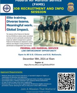 Federal Air Marshall Service DEC 18th