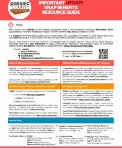 PASSAIC COUNTY SNAP BENEFITS RESOURCE GUIDE